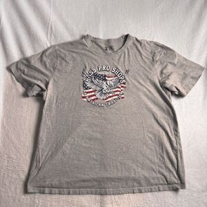 Bass Pro Shop Grey Short Sleeve An American Tradition Shirt Men's 3XL *